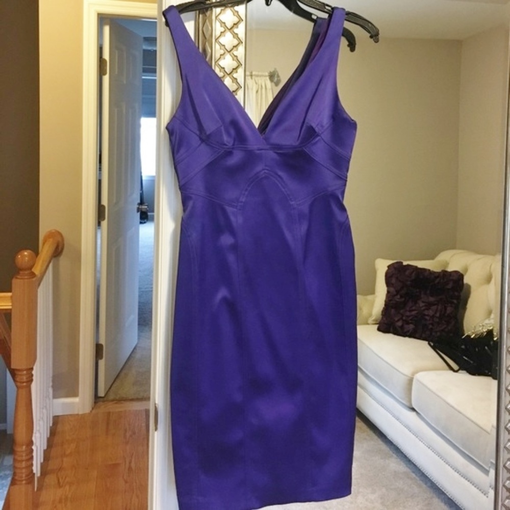 NWT David Meister Purple Cocktail Dress